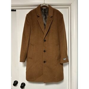 Michael Kors, Men's‎ Wool/Polyester/Cashmere Blend Overcoat, Brown/Camel, 40S